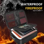 Fireproof and Waterproof Document Storage Bag Handbag with Password Lock - Image 2