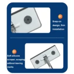 Mini Hands-free Washing Multifunctional Mop 2-in-1 Glass Cleaner and Scraper - Image 6