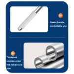 Mini Hands-free Washing Multifunctional Mop 2-in-1 Glass Cleaner and Scraper - Image 7