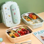 316 Stainless Steel Insulated Lunch Box Children Portable Compartment Lunch Case - Image 2