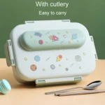 316 Stainless Steel Insulated Lunch Box Children Portable Compartment Lunch Case - Image 4