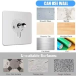 10pcs /Pack Transparent Seamless Strong Adhesive Screw Hooks Nail Free Photo Frame Wall Hook - Image 4