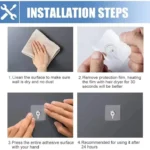 10pcs /Pack Transparent Seamless Strong Adhesive Screw Hooks Nail Free Photo Frame Wall Hook - Image 6