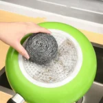 Steel Wool Ball Scrubber for Dishes, Pots, Pans, and Ovens Cleaning - Image 2