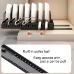 Kitchen Pull-Out Rack Pots And Pans Organizer Cabinet Countertop Dish Tray - Image 5