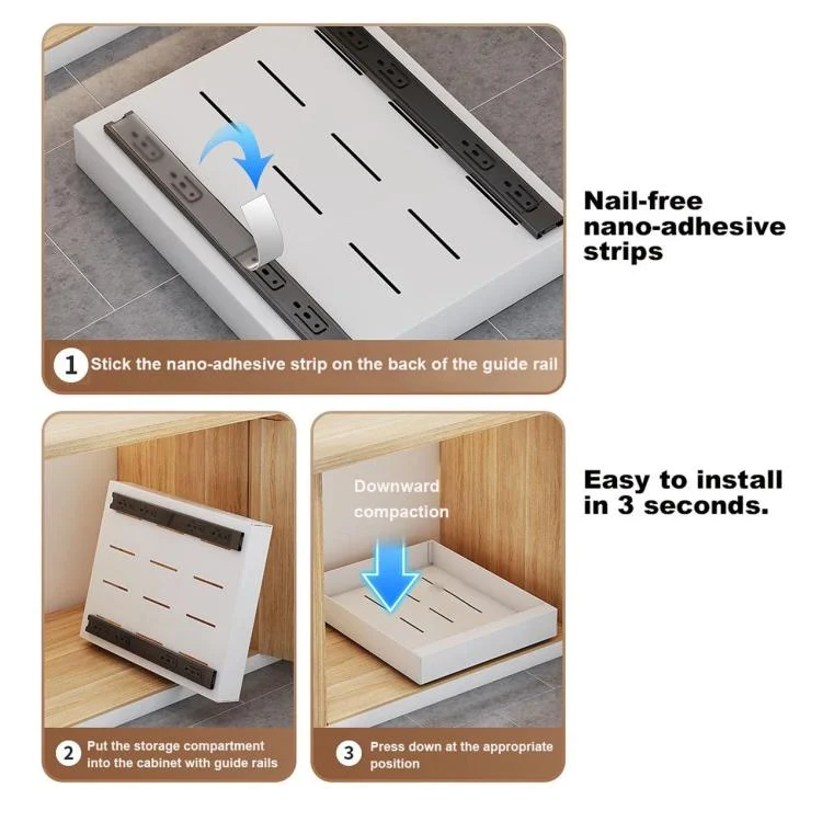 TBD06056105_B7.webp Extensible (30-46cm) Pull-out Cabinet Organizer Storage Rack Slide-out Drawer - Image 8