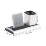 288A Multifunctional Colorful Calendar / Temperature Display LED Alarm Clock With Pen Holder - Image 3