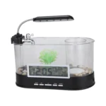 1.8L LED Light Desktop Water Flow Mini Fish Tank Home Turtle Tank Self-Circulating Aquarium