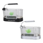 1.8L LED Light Desktop Water Flow Mini Fish Tank Home Turtle Tank Self-Circulating Aquarium - Image 2