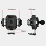Kewig M33-C3 Outdoor Motorcycle Bike Riding Anti-Theft Shock Absorbing Cell Phone Holder - Image 2