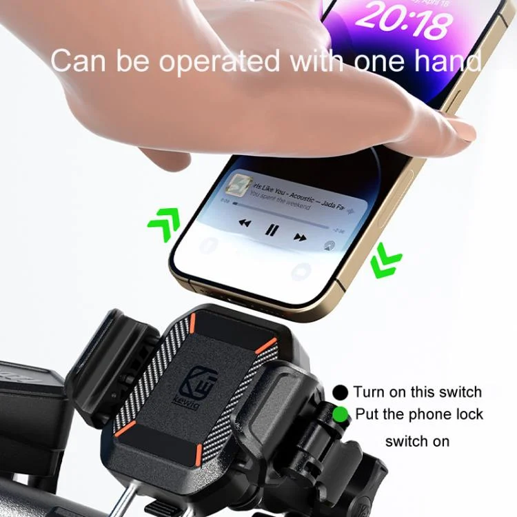 TBD06056209_B4.webp Kewig M33-C3 Outdoor Motorcycle Bike Riding Anti-Theft Shock Absorbing Cell Phone Holder - Image 5