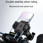 Kewig M33-C2 Outdoor Motorcycle Bike Riding Anti-Theft Shock Absorbing Cell Phone Holder - Image 6