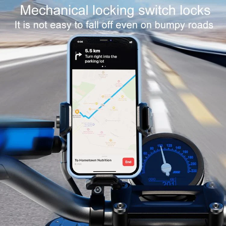 TBD06056224_B10.webp Kewig M33-A5 Outdoor Riding Shock Absorbing Anti-Theft 15W QI Wireless Charger Cell Phone Mounting Bracket - Image 11