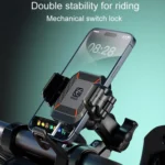 Kewig M33-A5 Outdoor Riding Shock Absorbing Anti-Theft 15W QI Wireless Charger Cell Phone Mounting Bracket - Image 5
