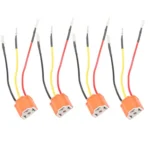 4pcs /Set Car Headlight Cable H4 Three-Plug Base Modification