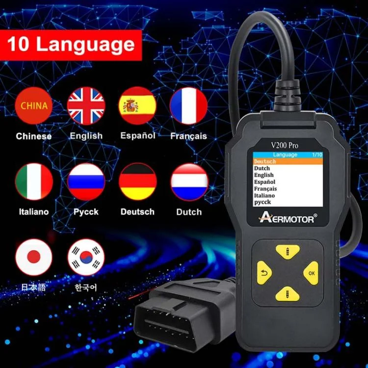 TBD06056252_B5.webp AERMOTOR V200PRO Car Troubleshooter Engine Inspection Scanner Readout Card ELM327 Battery Inspection Tool - Image 6