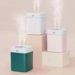 A7 USB Large Mist Volume Dual Spray Humidifier With Dazzling Streaming Light - Image 2