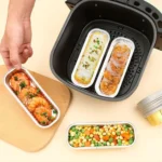 5pcs /Pack Air Fryer Rectangle Tin Box Oil-Proof Aluminum Foil BBQ Drip Tray Set - Image 2