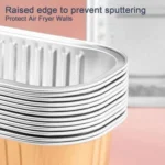 5pcs /Pack Air Fryer Rectangle Tin Box Oil-Proof Aluminum Foil BBQ Drip Tray Set - Image 4