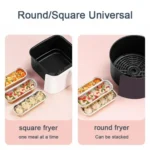 5pcs /Pack Air Fryer Rectangle Tin Box Oil-Proof Aluminum Foil BBQ Drip Tray Set - Image 5