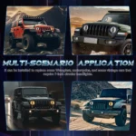 7 Inch Round Lens With Tangent Fan-Shaped Angel Eye Headlights - Image 7