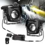 Motorcycle Spotlight Strobe 6 Modes With Control Cable Set