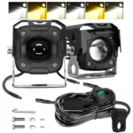 Motorcycle Spotlight Strobe 6 Modes With Control Cable Set - Image 2