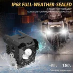 Motorcycle Spotlight Strobe 6 Modes With Control Cable Set - Image 11