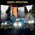 Motorcycle Spotlight Strobe 6 Modes With Control Cable Set - Image 12