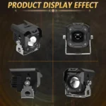 Motorcycle Spotlight Strobe 6 Modes With Control Cable Set - Image 3