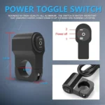 Motorcycle Spotlight Strobe 6 Modes With Control Cable Set - Image 4