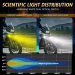 Motorcycle Spotlight Strobe 6 Modes With Control Cable Set - Image 9