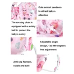 Multifunctional Music and Light Baby Recliner Baby Cartoon Rocking Chair Toy - Image 7