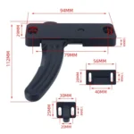 RV Screen Three-section Split Telescopic Rod L-shaped Replacement Handle - Image 2
