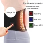 USB Electric Heating Warming Anti-cold Waist Protector Adjustable Sport Support Heat Pad Therapy Waist Belt - Image 8