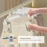 5pcs /Pack Retractable Nano Pants Hanger Seamless Trouser Clip For Skirt Dress Slacks - Image 4