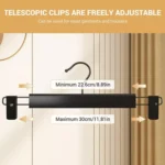 5pcs /Pack Retractable Nano Pants Hanger Seamless Trouser Clip For Skirt Dress Slacks - Image 7