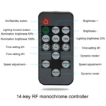 14 Keys RF Single Color Timer Dimmer LED Strip Controller - Image 3