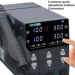 SUGON 202 2 In 1 Soldering Iron Dual Display Cell Phone Repair Hot Air Thermostat Soldering Station Combination Set - Image 8
