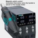 SUGON 202 2 In 1 Soldering Iron Dual Display Cell Phone Repair Hot Air Thermostat Soldering Station Combination Set - Image 9