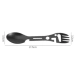 2pcs 10 In 1 Outdoor Camping Picnic Multifunctional Portable Fork and Spoon Tool - Image 2