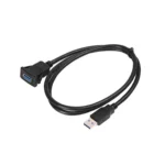 Square Snap-On USB3.0 Compatible 2.0 Car Boat Motorcycle Instrument Panel Extension Cable - Image 2