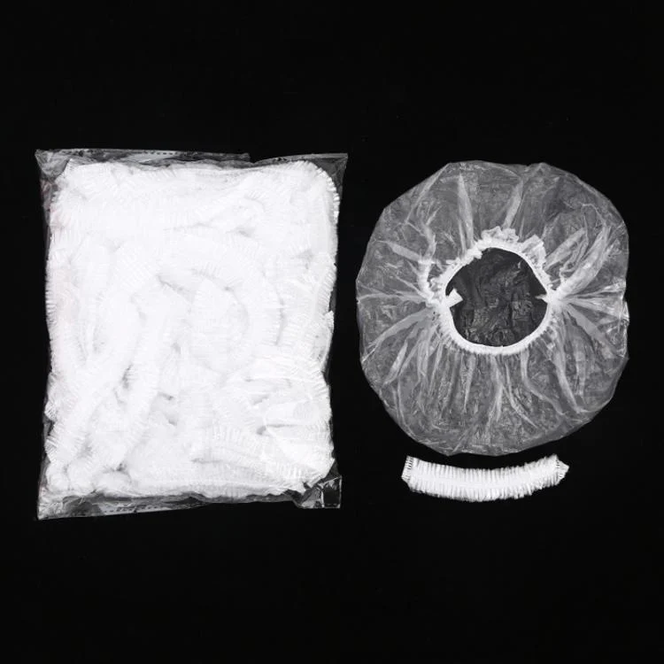 TBD06056675_1.webp 150pcs /Pack Disposable Shower Caps Waterproof Clear Hair Cap 23.5cm - Image 2