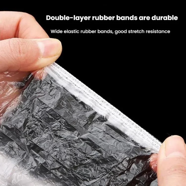 TBD06056675_4.webp 150pcs /Pack Disposable Shower Caps Waterproof Clear Hair Cap 23.5cm - Image 5