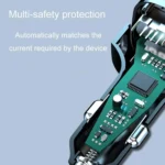 Powerful Output Colorful Ambient Lights Car Quick Charger - Image 3