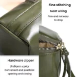 Oil Wax PU Leather Portable Bucket Bag Mini Retro Lipstick Earphone Bag Small Objects Storage Coin Purse - Image 9