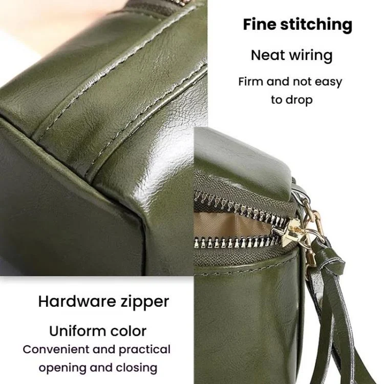 TBD06056706_B8.webp Oil Wax PU Leather Portable Bucket Bag Mini Retro Lipstick Earphone Bag Small Objects Storage Coin Purse - Image 9