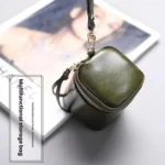 Oil Wax PU Leather Portable Bucket Bag Mini Retro Lipstick Earphone Bag Small Objects Storage Coin Purse - Image 10