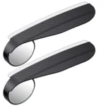 Car Mirror Reversing Shield Rain Brow 2 In 1 Carbon Fiber Reflective Auxiliary Mirror Cover