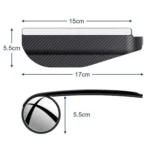 Car Mirror Reversing Shield Rain Brow 2 In 1 Carbon Fiber Reflective Auxiliary Mirror Cover - Image 3